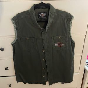 Harley Davidson button up vest